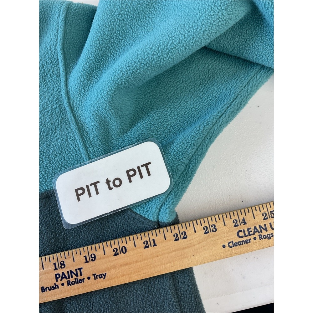 Patagonia Synchilla Womens L Teal Green Snap T Fleece Pullover Hiking Camping - Picture 8 of 11
